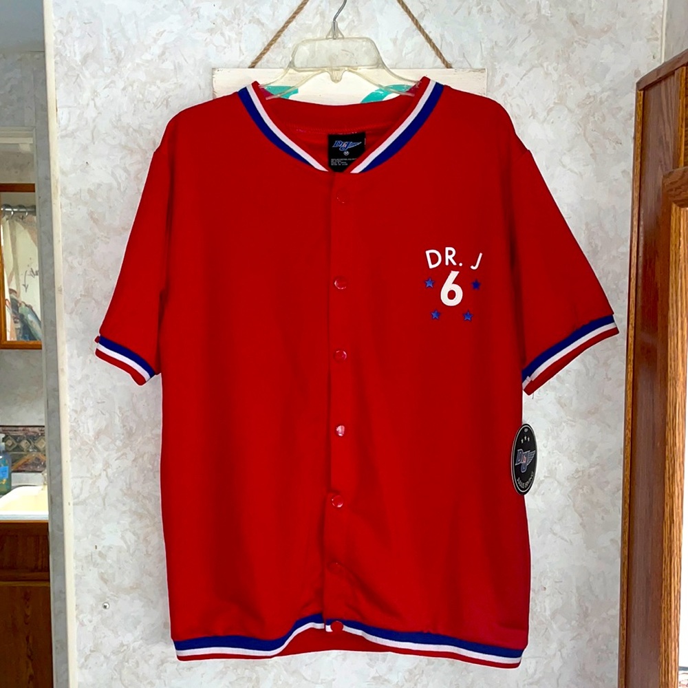 Julius Erving Dr. J Button Up